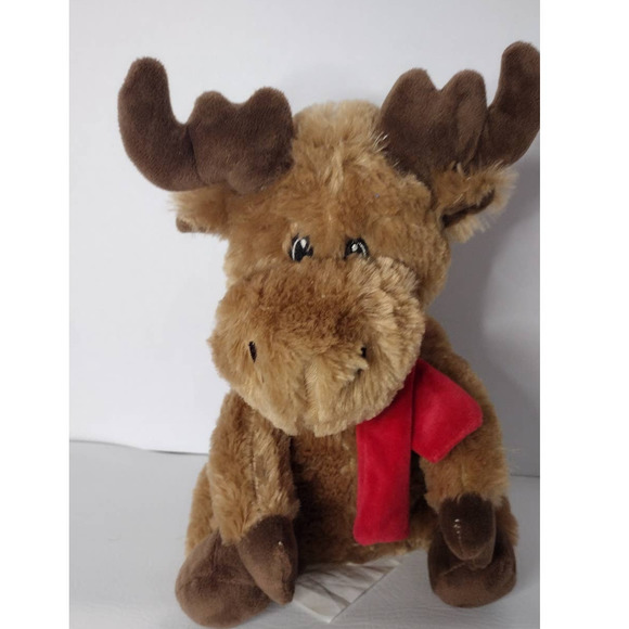 SILVER ONE Christmas Moose Plush Toy 14inch Children 3+ - Picture 1 of 5